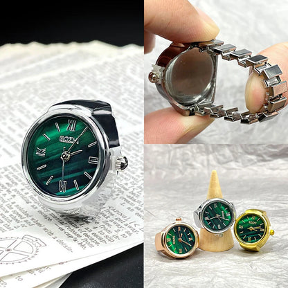 Kiss Jewelry Digital Quartz Finger Watch Ring – Mini Elastic Punk Style Clock Ring for Women, Men & Couple Teens Accessory