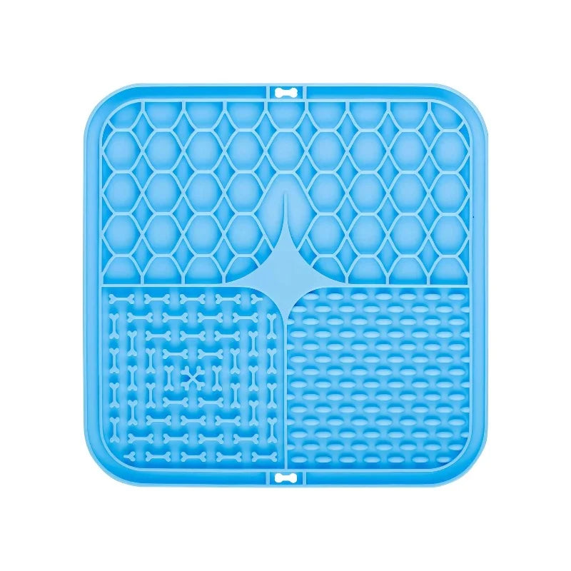 Pet Lick Silicone Mat for Dogs – Slow Feeder Plate, Dog Training Food Sucker, Bathing Distraction & Feeding Supplies