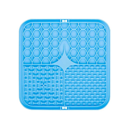 Pet Lick Silicone Mat for Dogs – Slow Feeder Plate, Dog Training Food Sucker, Bathing Distraction & Feeding Supplies