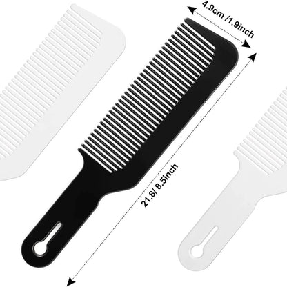 Portable Hairdressing Comb – Wide Tooth Flat Top Clipper Comb for Oil Head Styling & Heat-Resistant Use