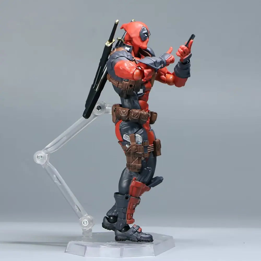 AMAZING YAMAGUCHI Deadpool & Wolverine 2.0 Action Figure – Grey Mutants Joint Movable KAIYODO Model Toy for Kids & Collectors
