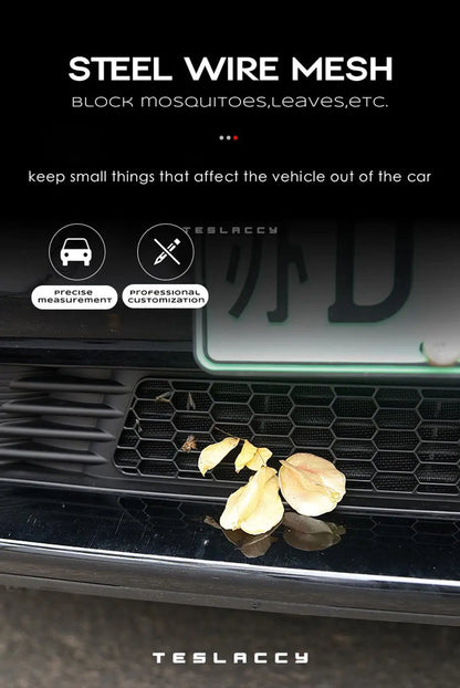 Front Grill Guard Mesh Inserts for Tesla Model Y 2021-2024 – Air Inlet Vent Cover & Bumper Filter Accessories