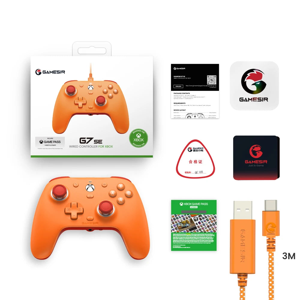 GameSir G7 SE Wired Xbox Controller — Gamepad for Xbox Series X, Series S & Xbox One with Hall Effect Joystick
