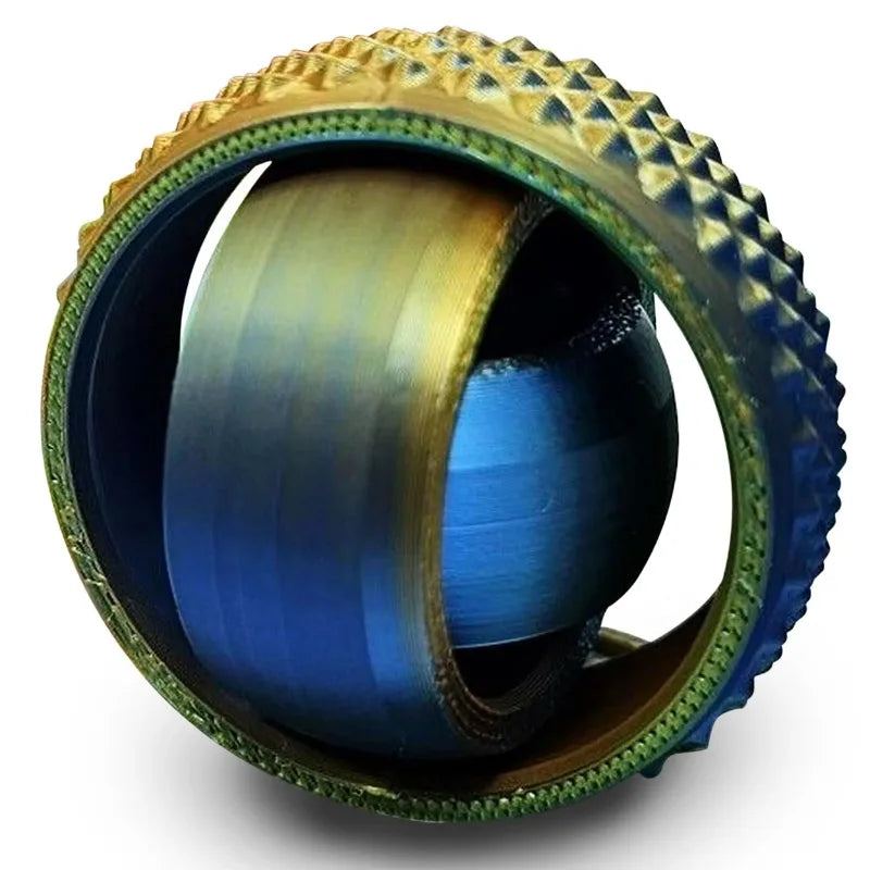 3D Printed O-Shaped Rotating Fingertip Gyroscope Toy – Anxiety Relief & Stress Decompression