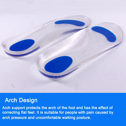 Silicone Gel Medical Insoles – Orthopedic Arch Support for Men & Women, Flat Foot & Plantar Fasciitis Relief Shoe Pads