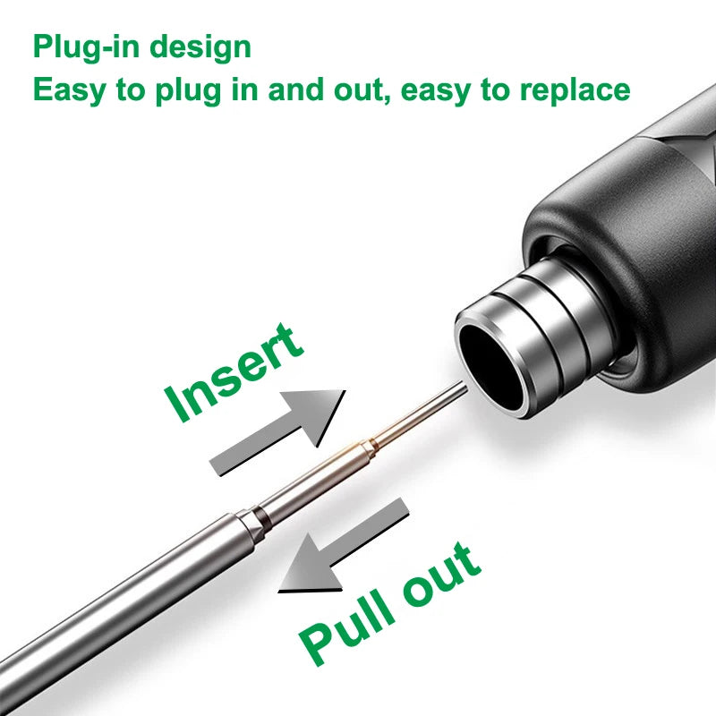 3PCS USB Soldering Iron Tips - 5V Battery Soldering Rework Replacement Accessories