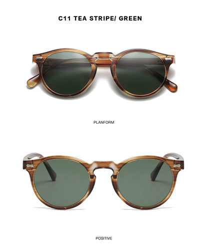 Retro Polarized Sunglasses — Small Round Vintage Shades for Men & Women