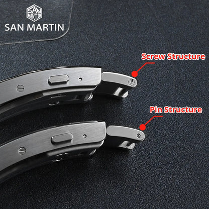 San Martin Fly Adjustable Clasp — 16mm Watch Bracelet Buckle Folding Clasp (Non-Universal)