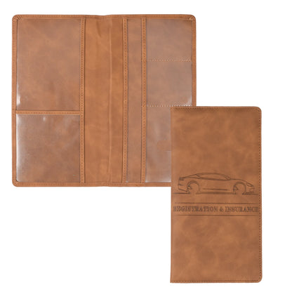 Men & Women Car Registration & Insurance Card Holder – PU Leather License Holder for Driver's License