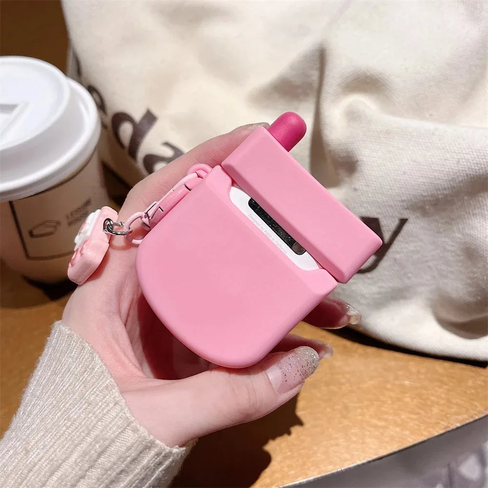 AirPods 1/2/3/4 Pro/Pro2 Silicone Case – 3D Hello Kitty Cartoon Headphone Box with Retro Mirror KT Cover