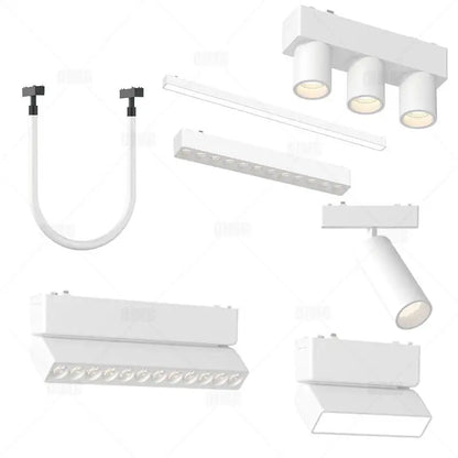 Smart Home Tuya Dimming 6mm Ultra-Thin Ceiling Mount Magnetic Track Light, 48V Slim Surface Mounted Linear Light