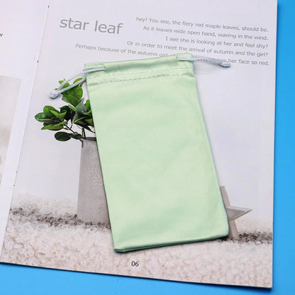 Microfiber Eyeglasses Storage Bag – Soft Portable Sunglasses Pouch for Scratch Protection, Lightweight Cloth Glasses Case for Travel