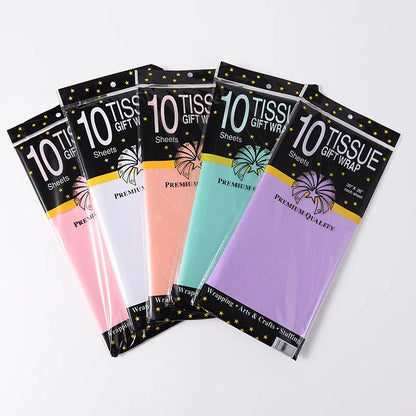 10 Sheets Tissue Craft Paper 500×660MM – DIY Handmade Flower & Gift Wrapping Paper for Wedding, Party & Home Decoration Supplies