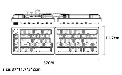 GMK70 Split Mechanical Keyboard Kit – Hot-Swappable, Ergonomic Customizable with QMK/VIA Support