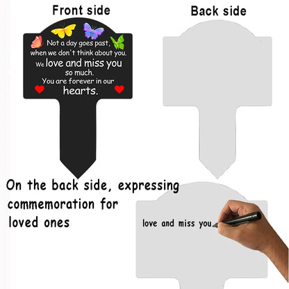 Waterproof Grave Stake – Cemetery Memorial Decoration for Mom, Dad & Loved Ones (Grandpa, Grandma, Brother, Sister, Son, Daughter)