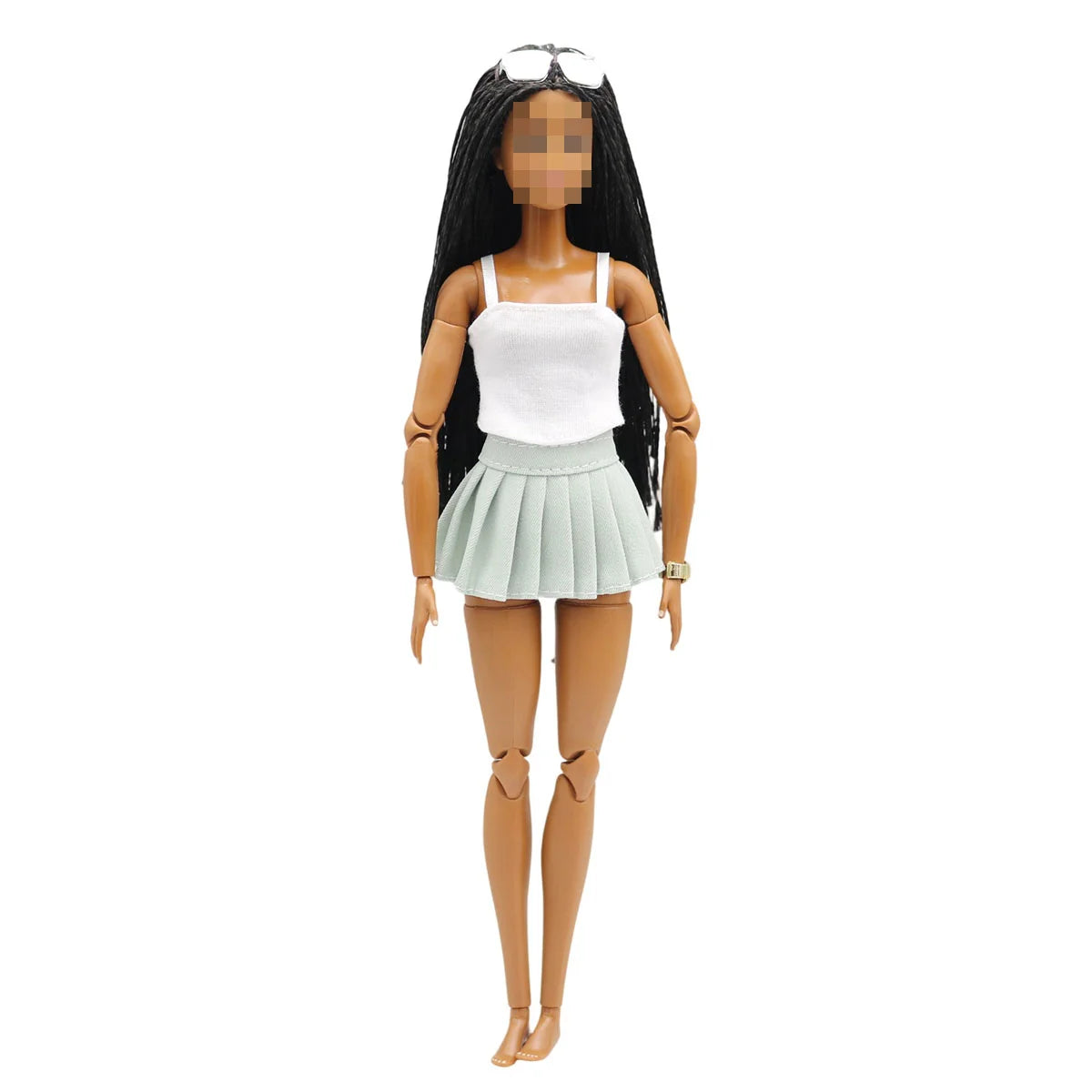 1/6 Barbie Doll Clothes – 30cm Simple Short Skirt & Vest Daily Wear Accessories