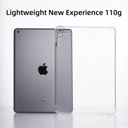 Transparent TPU iPad Case - Protective Cover for iPad Air 11 M2, Pro 11/13 M4, 7th–10th Gen, Air 3–5 & Mini 6