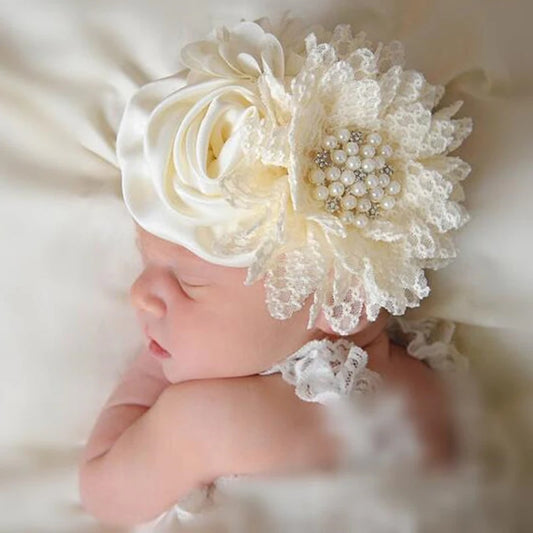 Soft Floral Baby Headband - Princess Headwrap Hair Accessories for Newborn Girls
