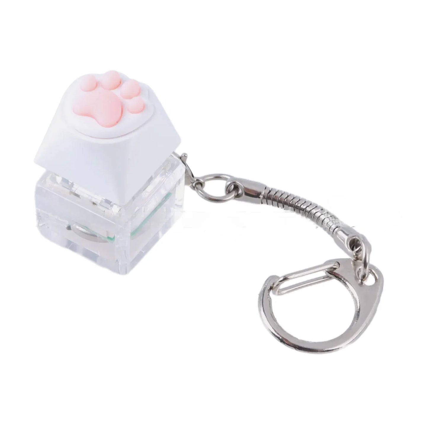 LED Keyboard Fidget Keychain – Stress Relief Finger Clicker Toy & Decompression Gift