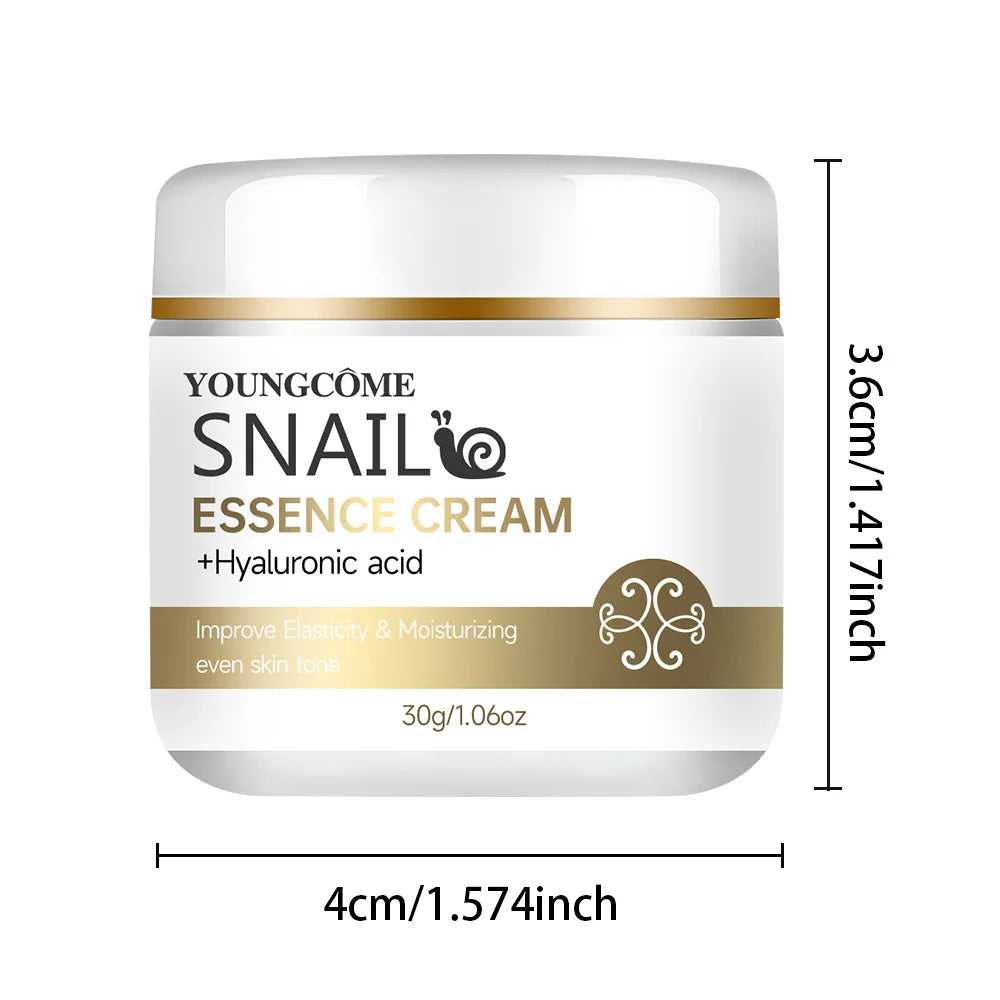 Snail Essence Cream with Hyaluronic Acid – Moisturizing, Elasticity-Boosting Skin Care for Smooth Texture