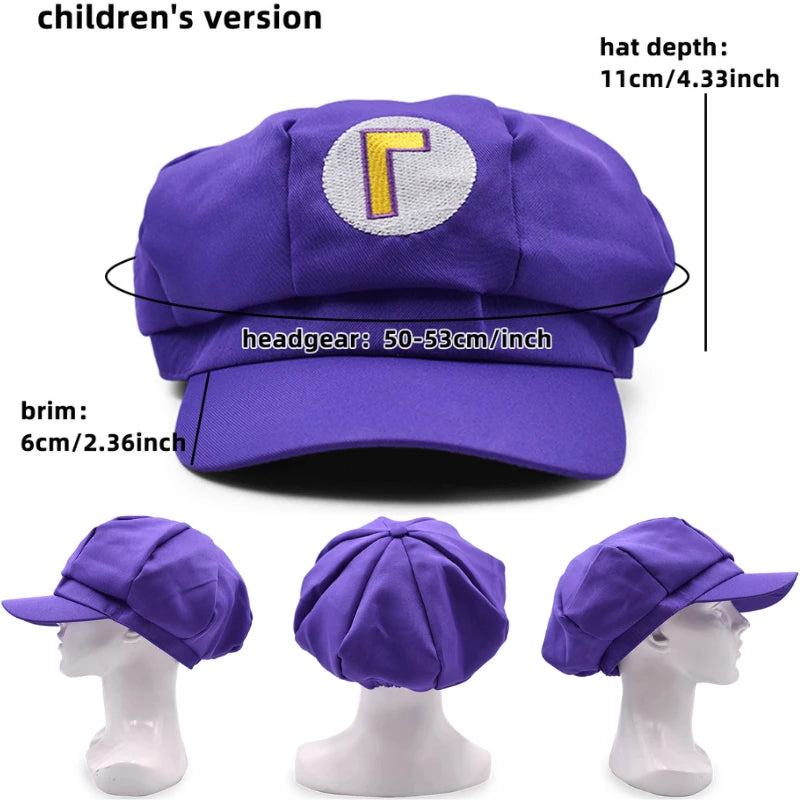 Anime Mario & Luigi Plush Hats — Kawaii Cappy, Princess Peach, Waluigi, Wario & Mushroom Stuffed Dolls, Birthday Gifts for Kids