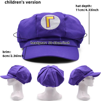 Anime Mario & Luigi Plush Hats — Kawaii Cappy, Princess Peach, Waluigi, Wario & Mushroom Stuffed Dolls, Birthday Gifts for Kids