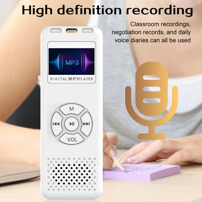 Mini Digital Voice Recorder & MP3 Player – FM Radio with HiFi Sound Quality
