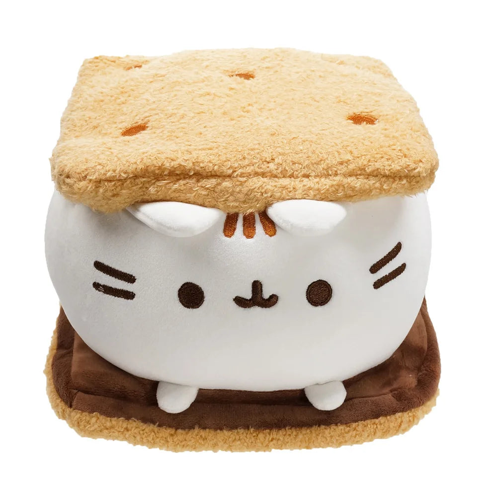 Kawaii Chocolate Cookie Fat Cat Plushie – Soft Stuffed Animal Pillow, Sleep Toy & Home Decoration for Kids, Birthday Gift