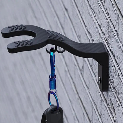 Motorcycle Helmet Holder Wall Mount - Head Gear Hook & Hat Hanger Stand for Helmets, Football & Bicycle Caps