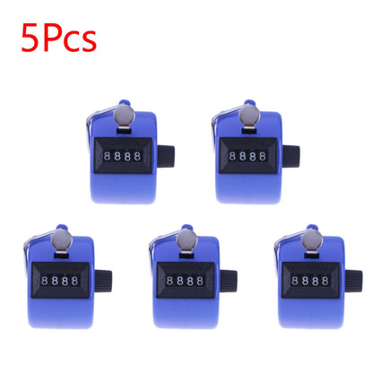 Handheld 4-Digit Tally Counter – Mechanical Manual Palm Clicker for Number Counting, Assorted Colors