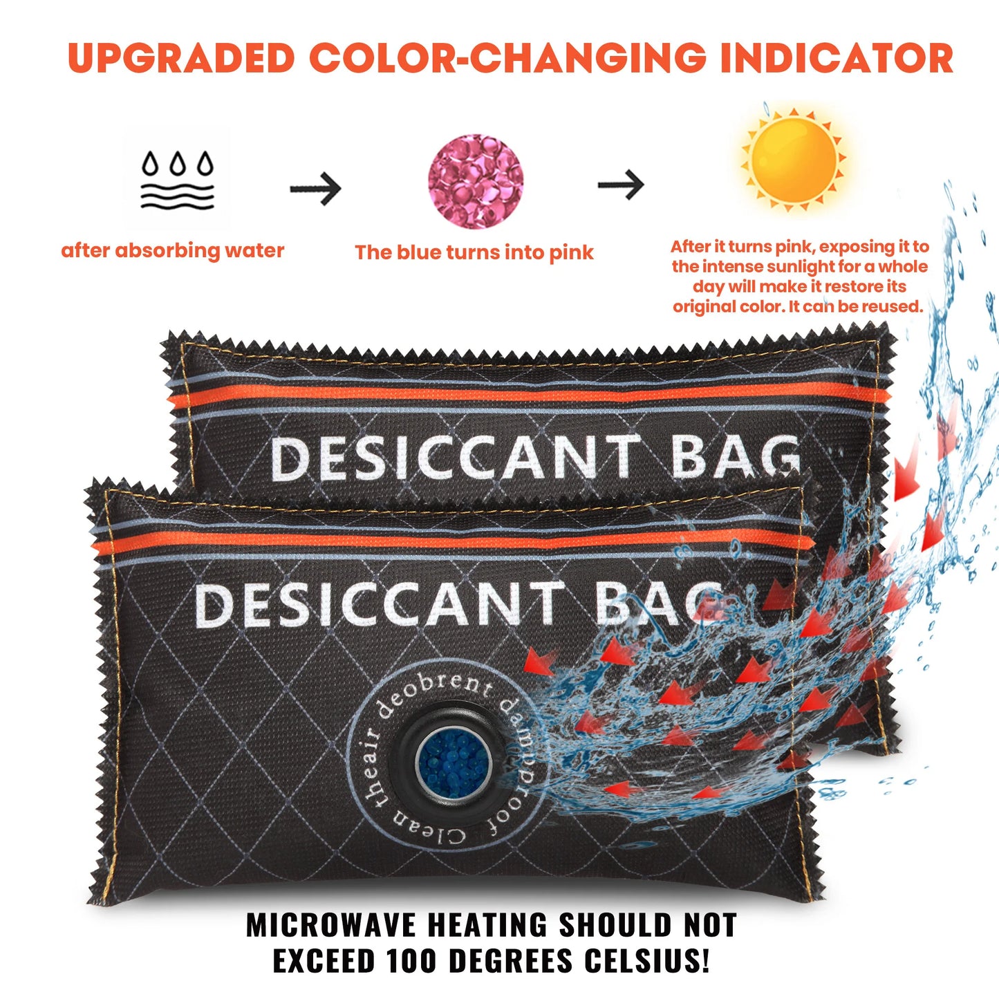 Car & Home Dehumidifier Bag – Reusable Silica Gel Moisture Absorber for Wardrobe, Shoes, Cabinets