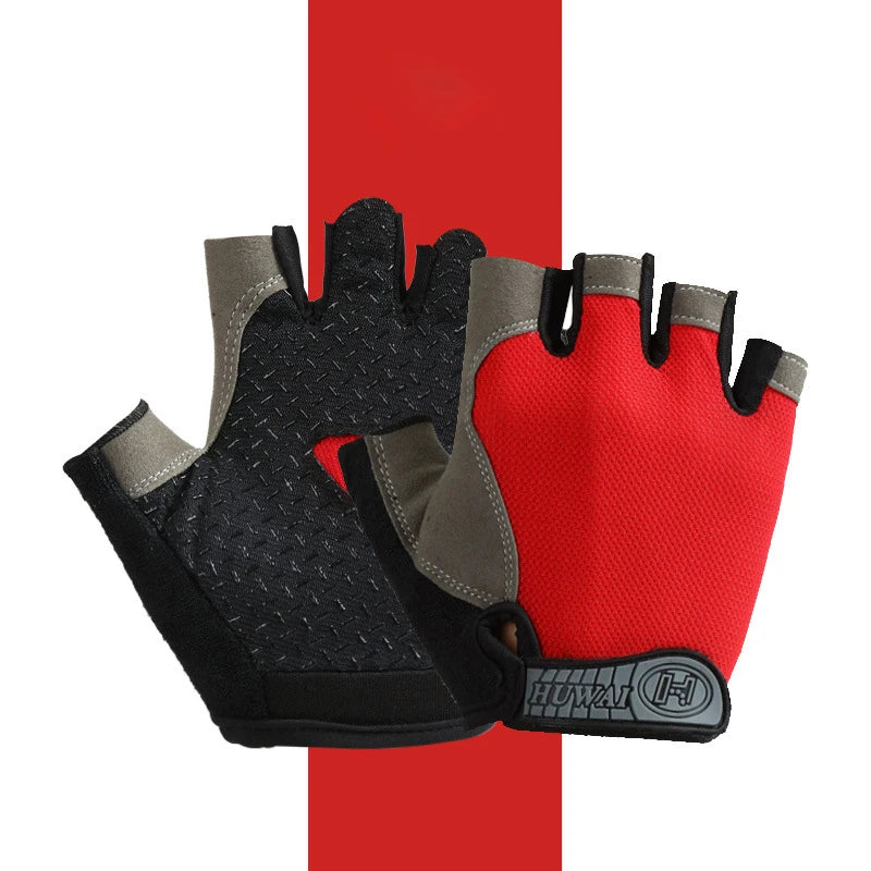 Heavyweight Gym Training Gloves — Men & Women Half-Finger Non-Slip Weightlifting Gloves with Wrist Support