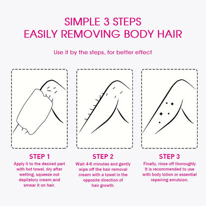 Hair Removal Cream – Painless Epilator for Intimate Areas, Hair Growth Inhibitor for Men & Women, Smooth Body Care Depilatory Cream