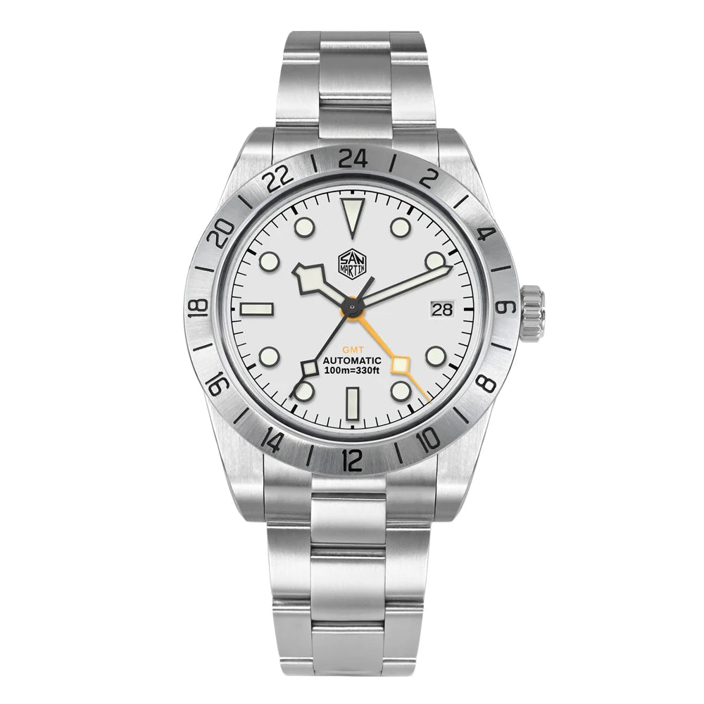 San Martin 39mm NH34 BB GMT Automatic Mechanical Sport Watch — Sapphire Luminous Waterproof 100m for Men Relogio SN0054