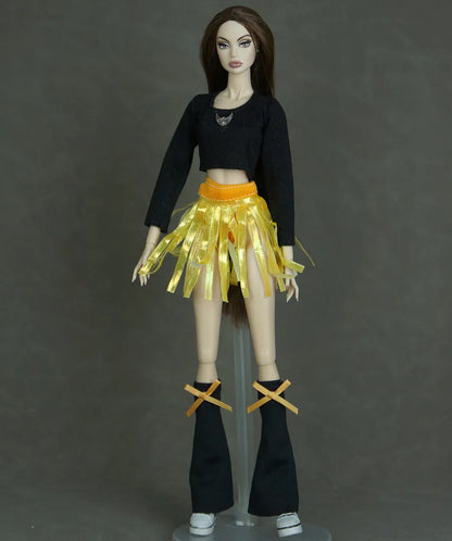 30cm Doll Clothes Set – Long Sleeve Shirt & Foot Covers for 1/6 OB/ST/FR/BB Dolls