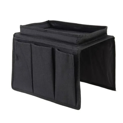 Couch Armrest Storage Organizer — 6-Pocket Remote Control Holder Bag for TV Sofa