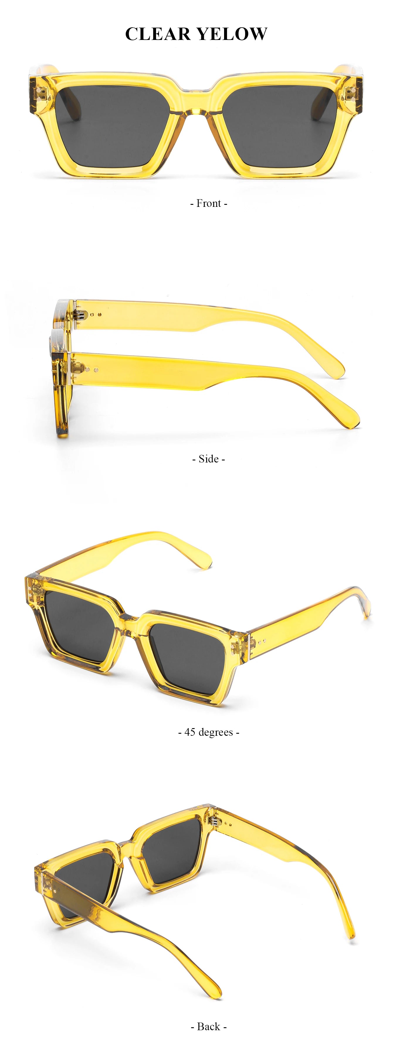 Ruiao 2024 Luxury Premium Designer Sunglasses – Black Square Shades for Men & Women