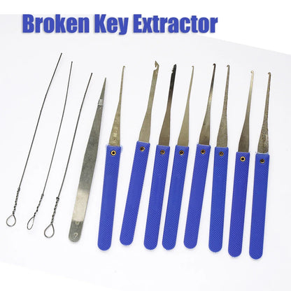 18-in-1 Locksmith Broken Key Extractor Tool Kit - Key Removal Set with Tension Wrench for Home & DIY Lock Repair