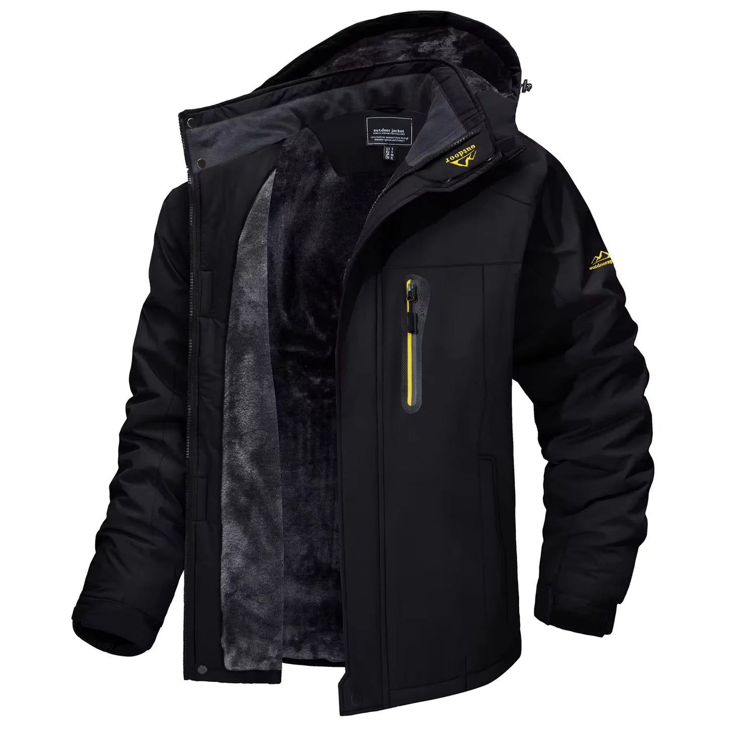 TACVASEN Winter Fleece Lined Parka - Waterproof Windproof Ski Snowboard Jacket with Removable Hood