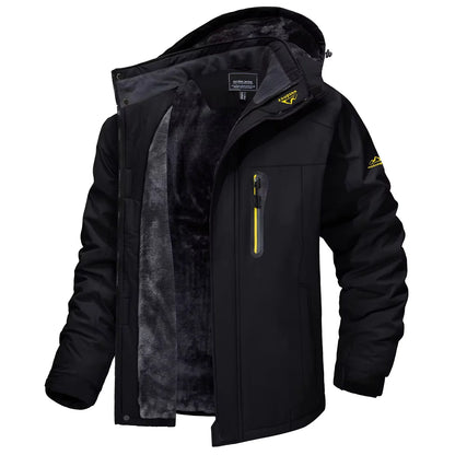 TACVASEN Winter Fleece Lined Parka - Waterproof Windproof Ski Snowboard Jacket with Removable Hood