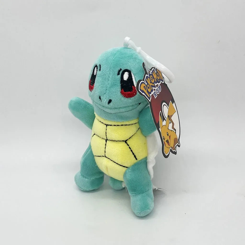 10PC Pokemon Plush Keychain Set – Squirtle, Charmander, Pikachu & Bulbasaur 12cm Stuffed Pendant Toys