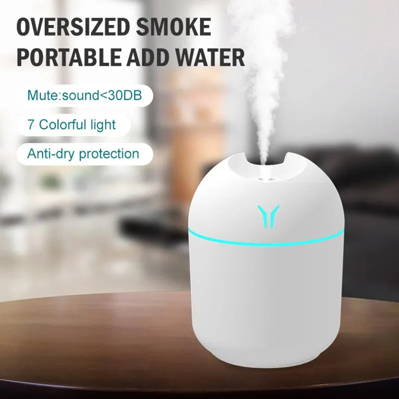 Small Y Humidifier: USB Mute Aromatherapy Desk Bedroom Desktop Portable Large Spray Car Purifier