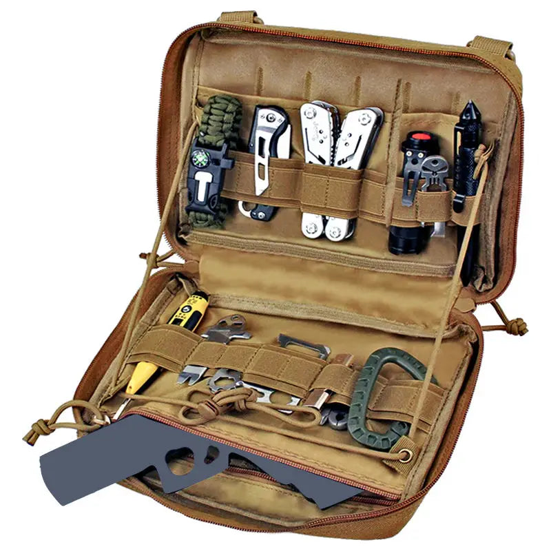 Molle Tactical EMT Pouch - Outdoor Emergency Medical Pack, Multi-Tool Kit EDC Bag for Camping and Hunting