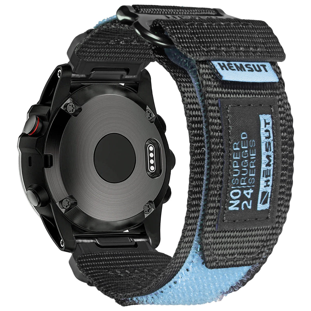 Hemsut Nylon QuickFit Watch Strap - Rugged Sporty Loop Band for Garmin Fenix, Forerunner, Instinct, Enduro & Tactix
