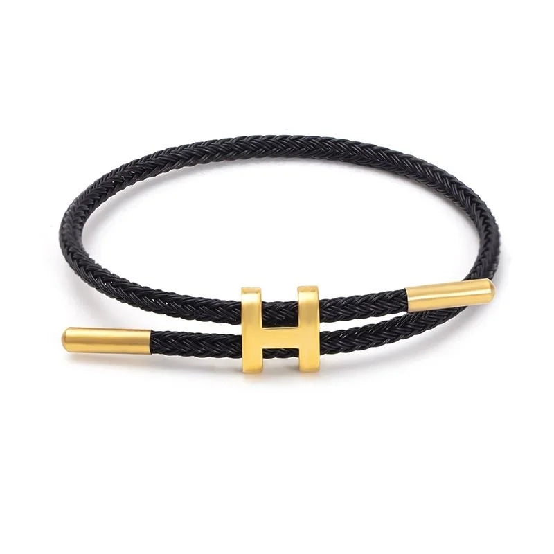 H-Buckle Stainless Steel Rope Bracelet - Multi Functional Fashion Jewelry for Men and Women