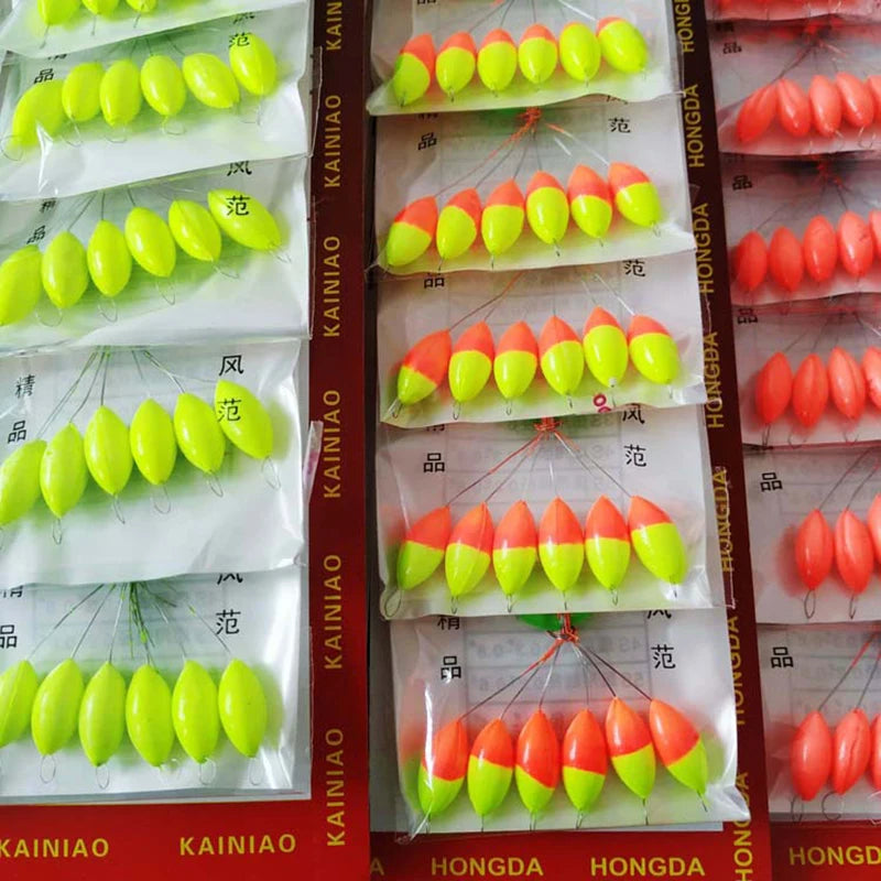 120pcs Oval Fishing Float Beads - Seven Star Bobber Rig Making Beans for Carp Fishing