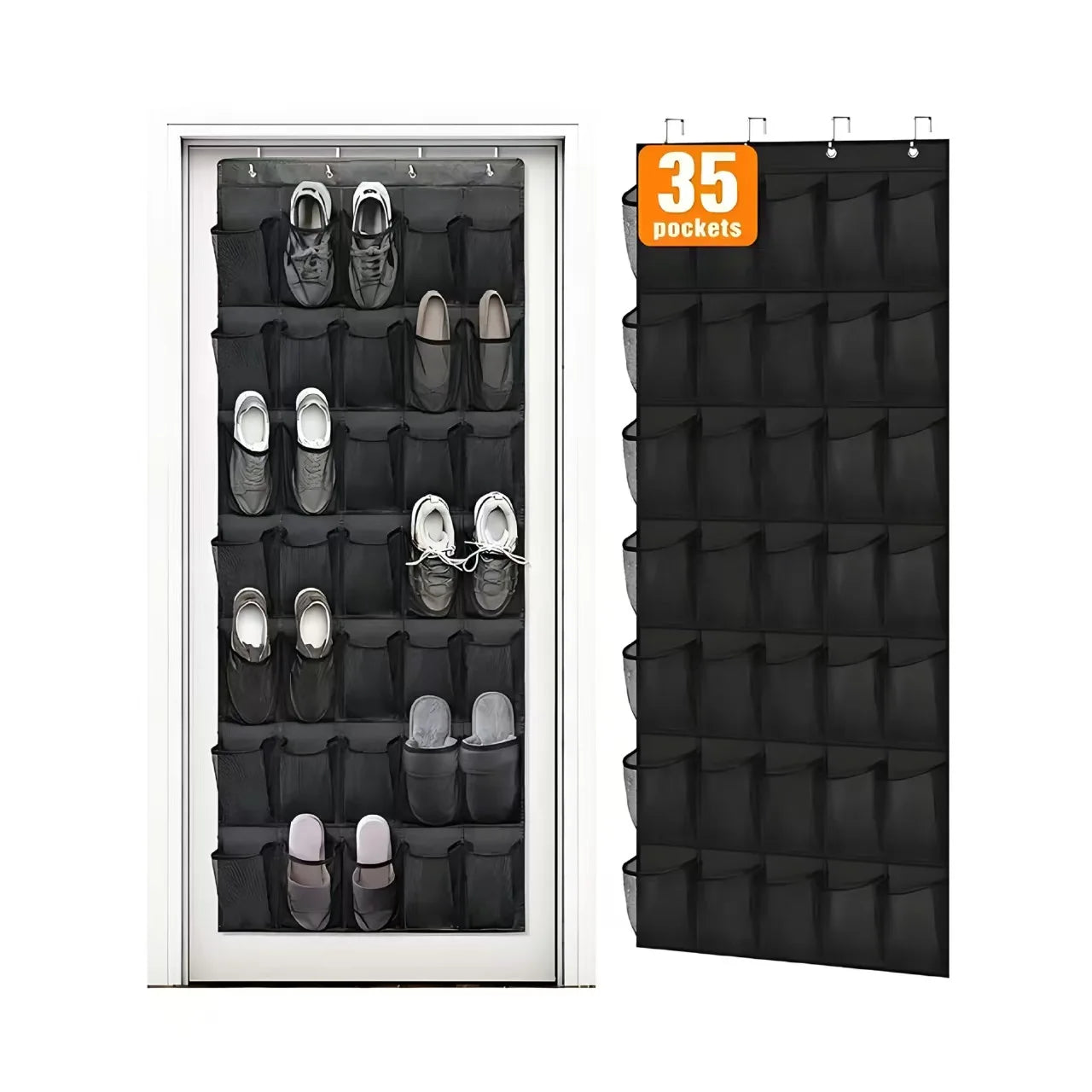 Over The Door Shoe Organizer - 12/14/24/28/35/40 Pocket Large Mesh Hanging Rack for Closet Shoe Storage