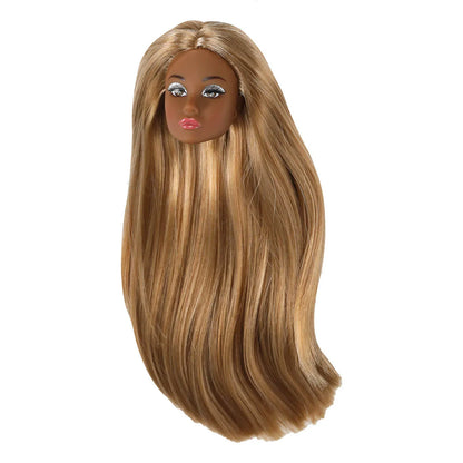 1/6 Supermodel Doll Head Accessories – European & American Makeup Heads for 30cm Dolls in White, Normal & Chocolate Skin
