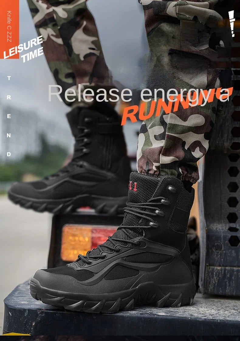 Men's Tactical Boots - Lightweight Autumn Special Forces Field Boots, Non-Slip Outdoor Shoes for Men (Zapatillas Hombre)