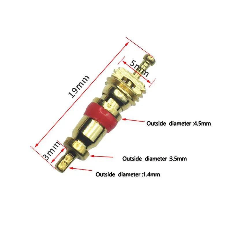Copper Valve Core Set for US Tire Valves - Includes Core Remover Tool for Cars, Motorcycles and Bikes, Auto and Bicycle Accessories